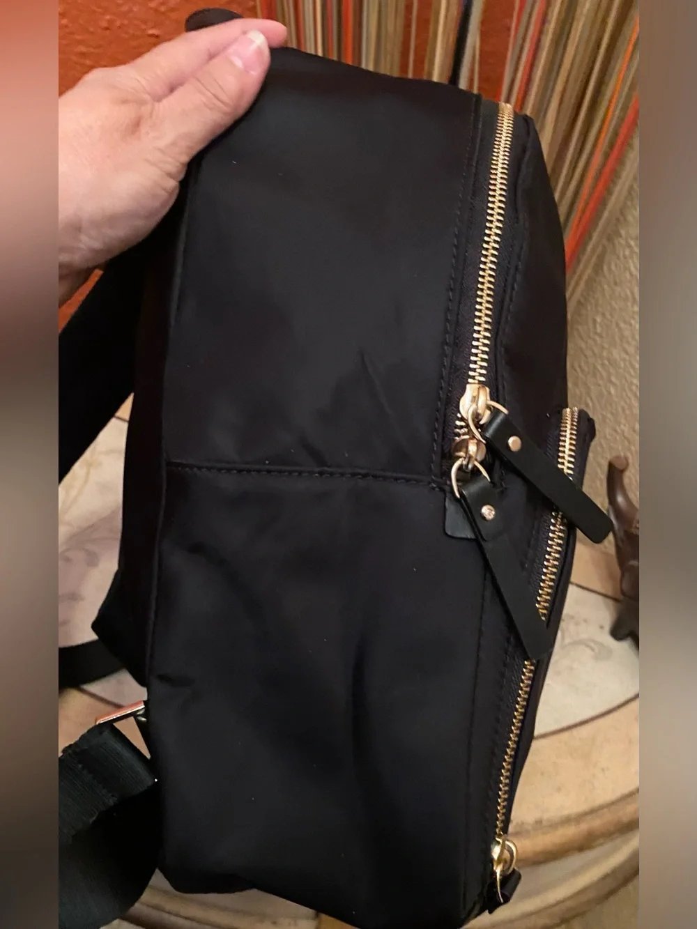 Kate Spade ♠️ - New - Watson Lane Hartley Nylon Black Backpack - Picture 6 of 9